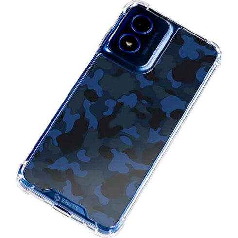 Blue Street Camo Moto G 5G (2024) Clear Case